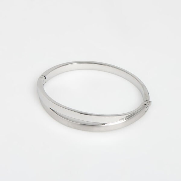 Skagen Kariana Silver Stainless Steel Hinged Bangle Bracelet Womens SKJ0714040