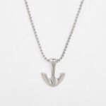Skagen Pendler Anchor Pendant Necklace Silver Stainless Steel 50cm SKJM0187040