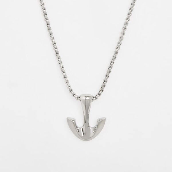 Skagen Pendler Anchor Pendant Necklace Silver Stainless Steel 50cm SKJM0187040