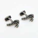 Tateossian Mechanical Cobra Cufflinks Rhodium Grey CL7922