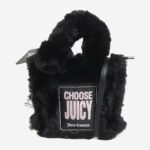 Juicy Couture Black Faux Fur Grab Bag with Detachable Purse BIJXT8957WZC000