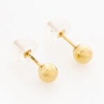 14ct Gold 4mm Ball Stud Earrings Women’s Fine Jewellery Push Back Boxed