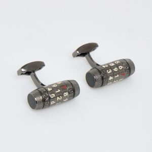 Tateossian Gunmetal 777 Combination Carbon Fiber Cufflinks CL6637