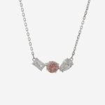 Swarovski Mesmera Pink Mixed Cut Rhodium Plated Necklace 5668275
