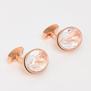 Tateossian Rose Gold Plated Swarovski Oval Cufflinks Limited Edition CL8062