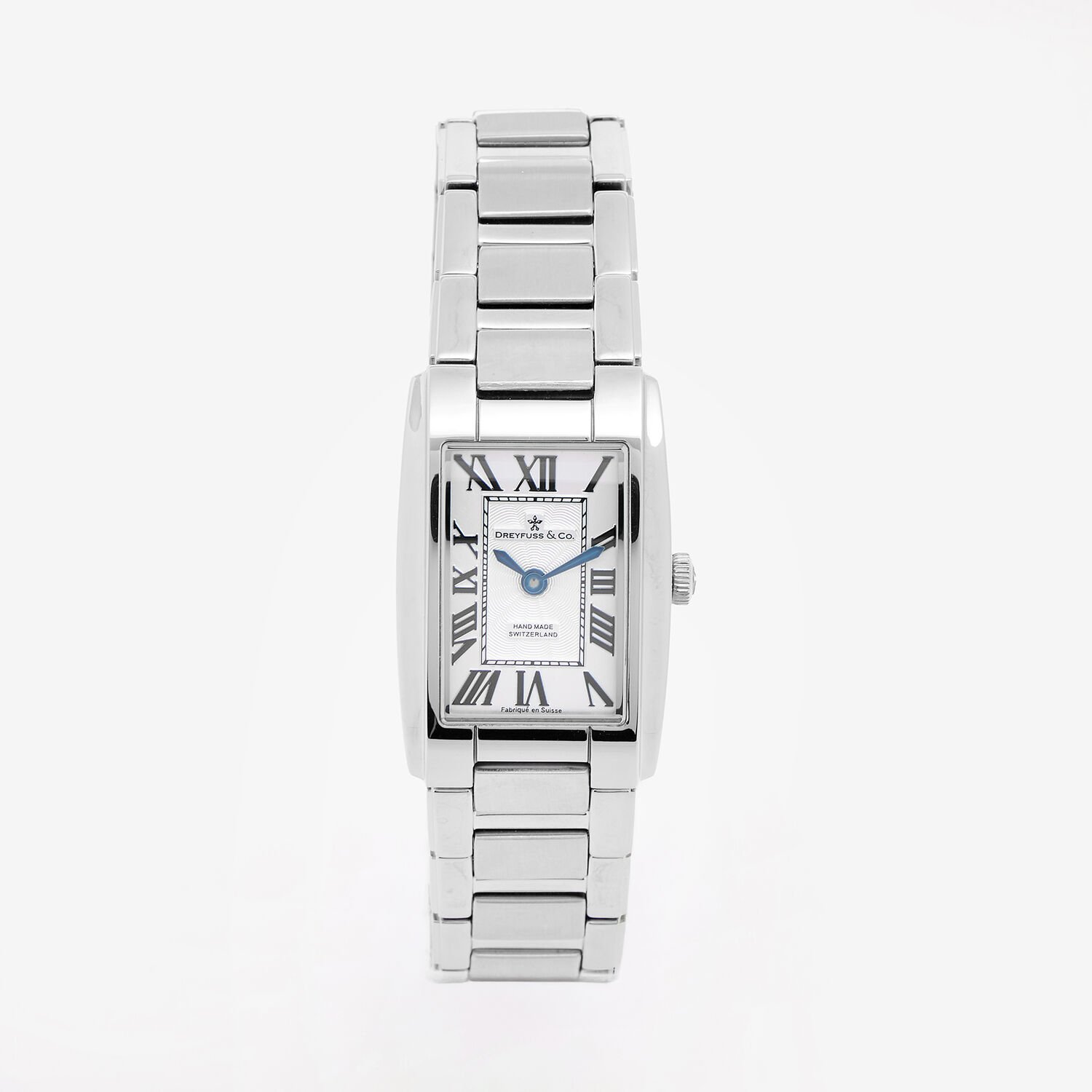 Dreyfuss & Co Ladies Silver Watch Swiss Quartz Rectangular DLB00051/01 Dreyfuss & Co Ladies Silver Watch Swiss Quartz Rectangular DLB00051/01