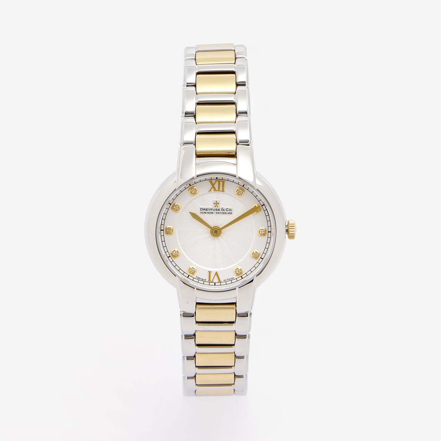Dreyfuss & Co Ladies 1974 Diamond Two Tone Swiss Quartz Watch DLB00061/D/01 Dreyfuss & Co Ladies 1974 Diamond Two Tone Swiss Quartz Watch DLB00061/D/01