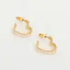 Swarovski Matrix Gold Tone Heart Hoop Earrings 5701599