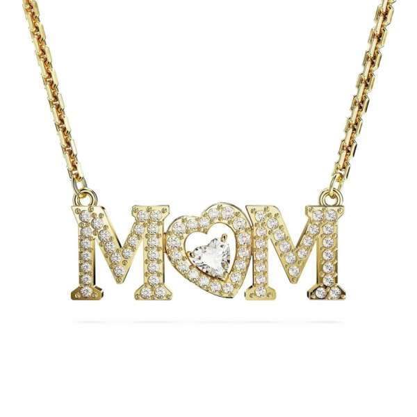 Swarovski Mother’s Day MOM Heart Necklace Gold-Tone Plated 5649933