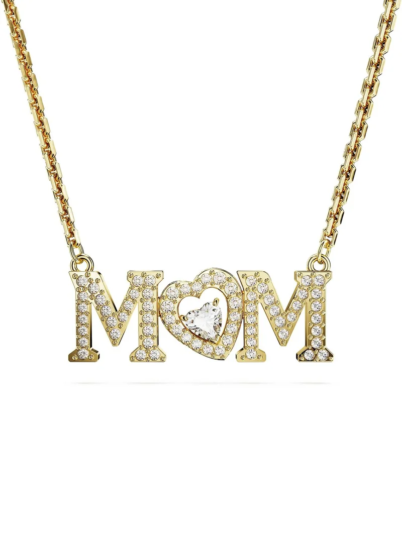 Swarovski Mother’s Day MOM Heart Necklace Gold-Tone Plated 5649933