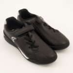 Clarks Kids Award Leap Junior Black Trainers Leather Velcro Shoes UK 11.5 EU 30