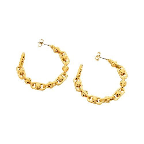 Michael Kors Astor Link Gold Tone Hoop Earrings MKJ8358710 Michael Kors Astor Link Gold Tone Hoop Earrings MKJ8358710