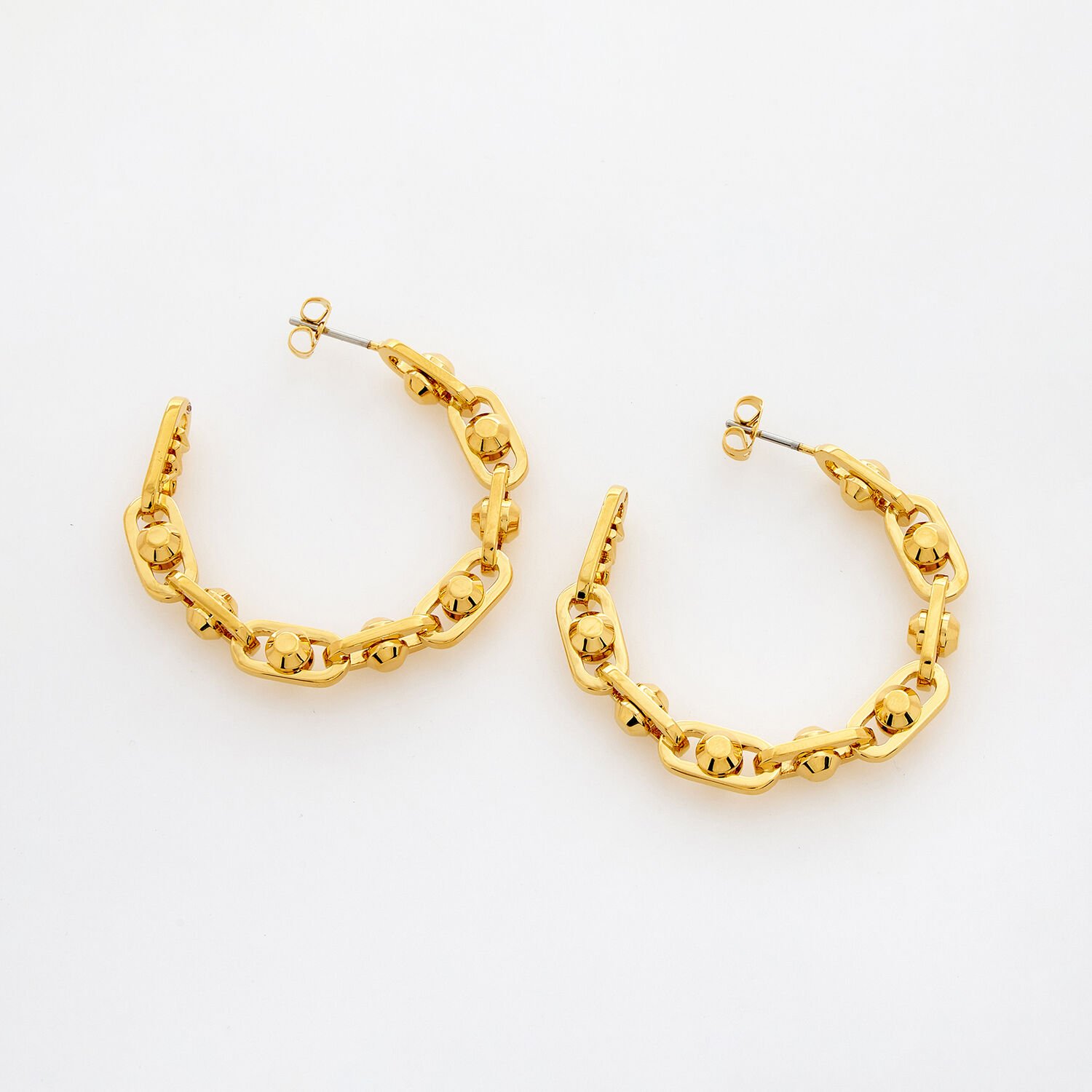 Michael Kors Astor Link Gold Tone Hoop Earrings MKJ8358710 Michael Kors Astor Link Gold Tone Hoop Earrings MKJ8358710