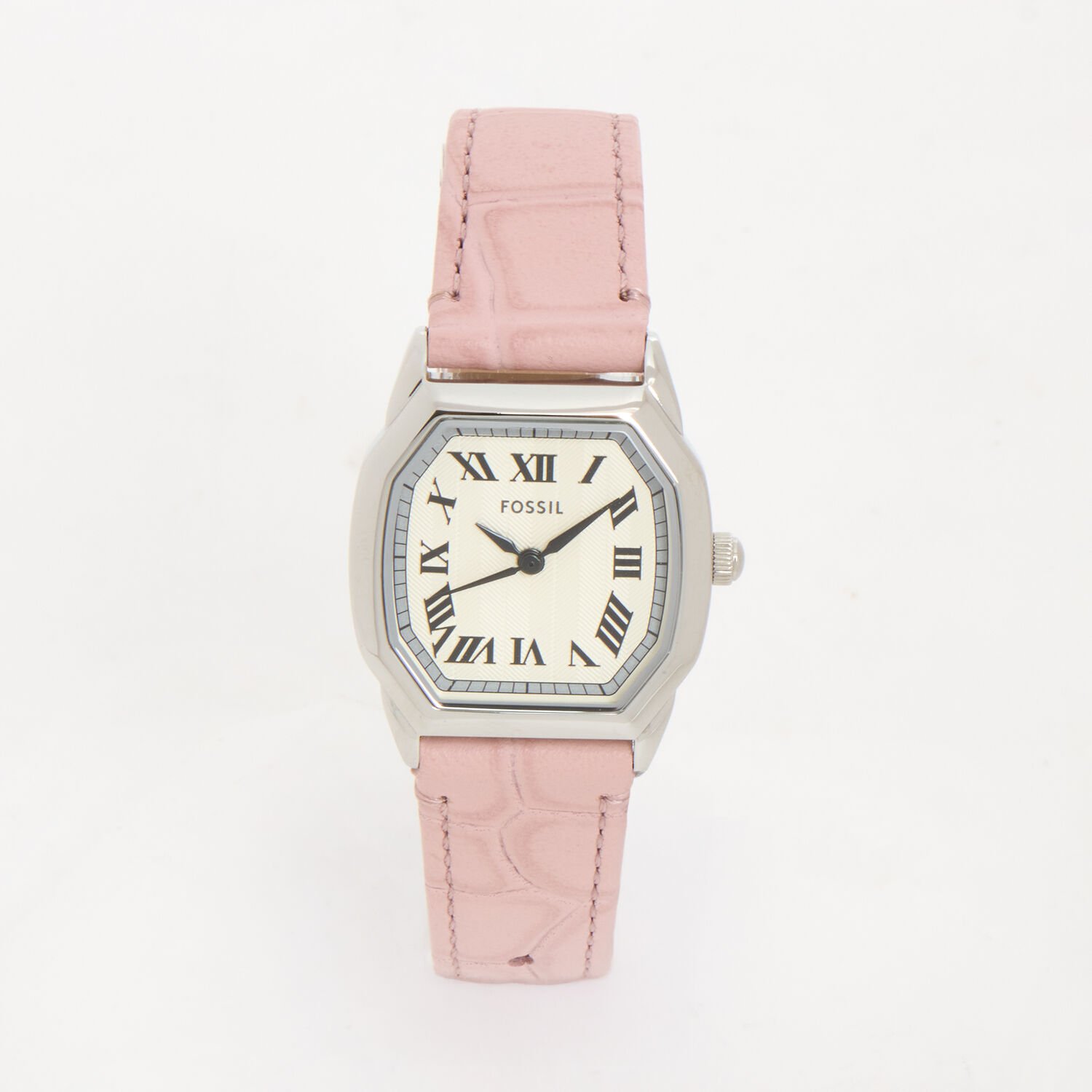 Fossil Harlow ES5406 Women’s Pink Leather Quartz Watch Silver