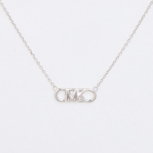Michael Kors Empire Logo Sterling Silver Statement Link Necklace Women