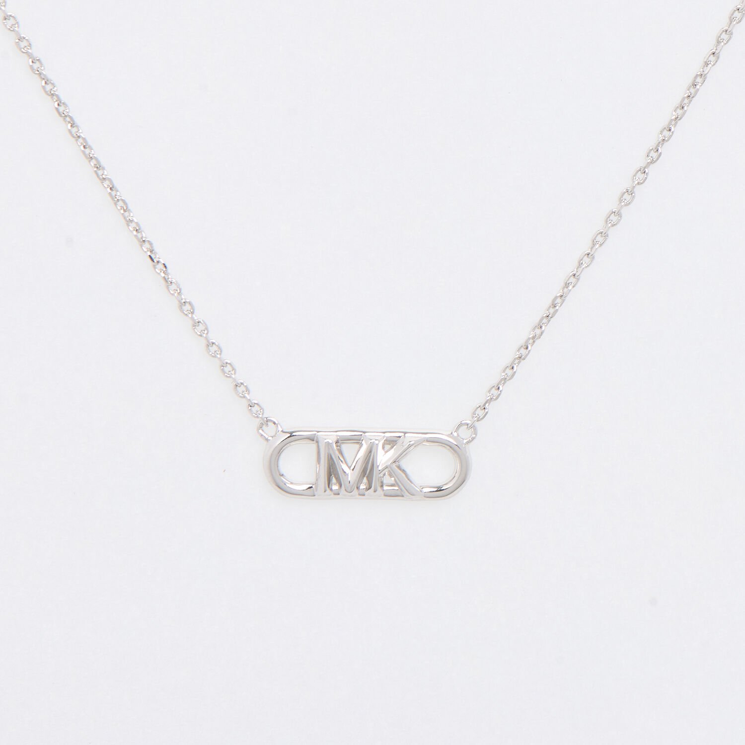 Michael Kors Empire Logo Sterling Silver Statement Link Necklace Women Michael Kors Empire Logo Sterling Silver Statement Link Necklace Women