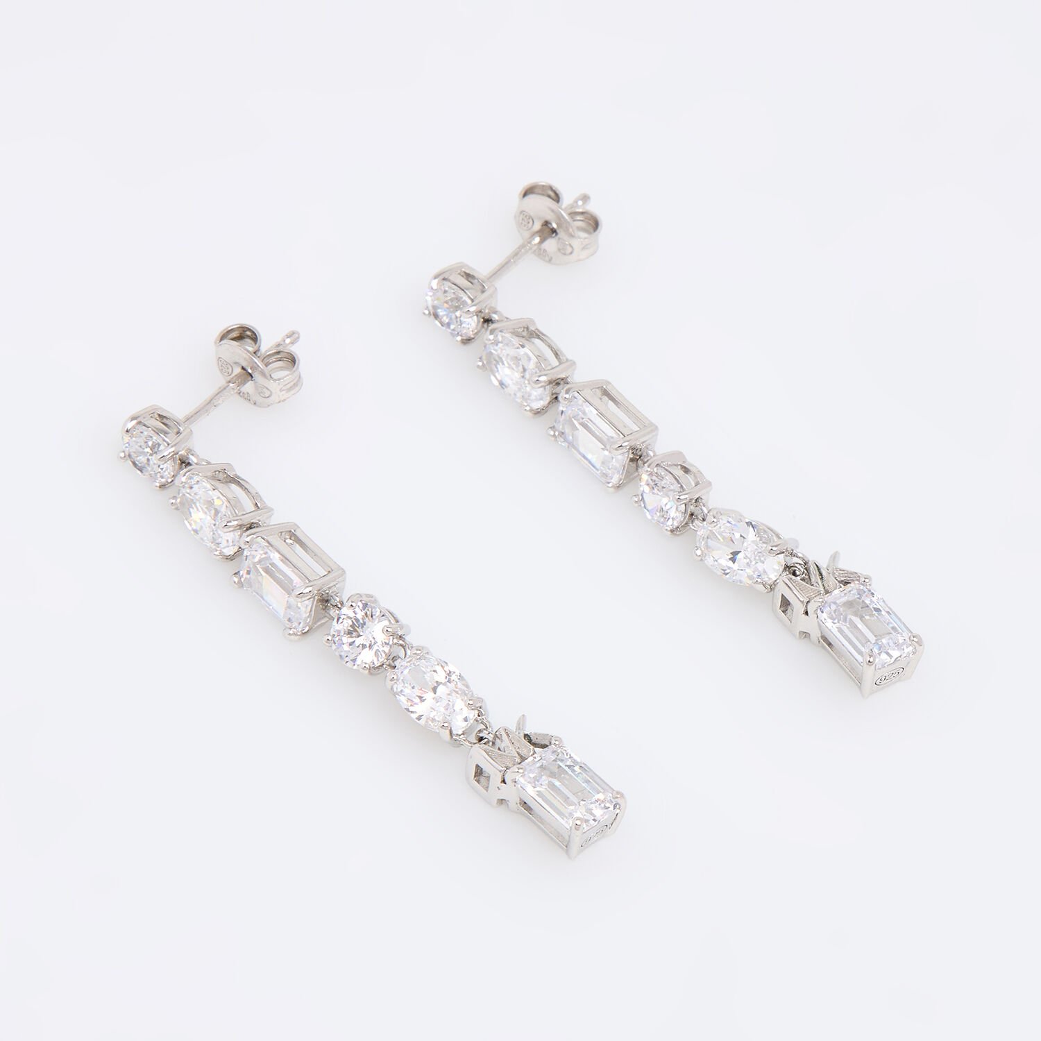 Michael Kors Brilliance Sterling Silver Mixed Stone Drop Earrings MKC1662CZ040 Michael Kors Brilliance Sterling Silver Mixed Stone Drop Earrings MKC1662CZ040
