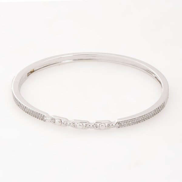 Michael Kors Astor Link Sterling Silver Pavé Bangle MKC1735CZ040
