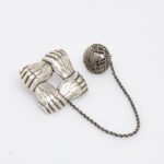 Tateossian One World Unity Helping Hands Brooch – Oxidised Plated, Boxed