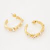 Swarovski Dextera Mixed Cut Hoop Earrings Gold-Tone Plated 5663261