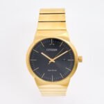 Citizen BM7582-56E Axiom Men's Gold Plated Eco-Drive Bracelet Watch