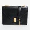 Polo Ralph Lauren Bag Polo ID Black Calfskin Leather Envelope Chain