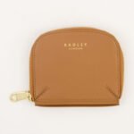 Radley Dukes Place Medium Zip Around Leather Purse Wallet Dark Butter