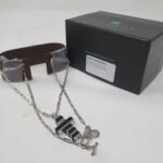 Tateossian Sterling Silver Rotating Cross Pendant Necklace Black Onyx