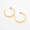 Michael Kors MKJC0026A710 Gold Tone MK Logo Hoop Earrings
