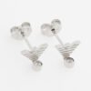 Emporio Armani Sterling Silver Stud Earrings EG3581040 Eagle Logo CZ