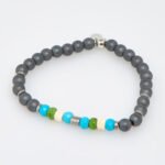 Tateossian Multicoloured Hematite & Howlite Beaded Bracelet Boxed