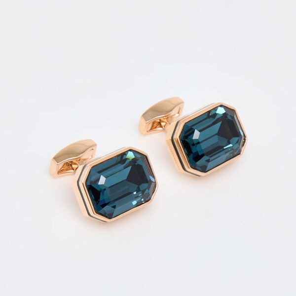 Tateossian CL8134 Rose Gold Montana Swarovski Octagonal Cufflinks
