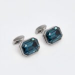 Tateossian CL8185 Gunmetal Montana Crystal Octagonal Cufflinks Limited 42