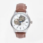 Jean Bellecour Unisex Classic Analogue Watch Brown Leather Strap REDH9