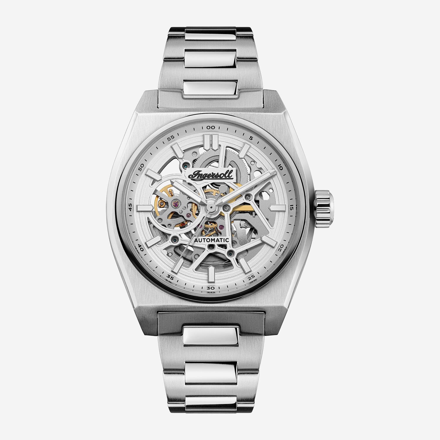 Ingersoll The Vert Automatic Skeleton Silver Dial Men's Watch I14303