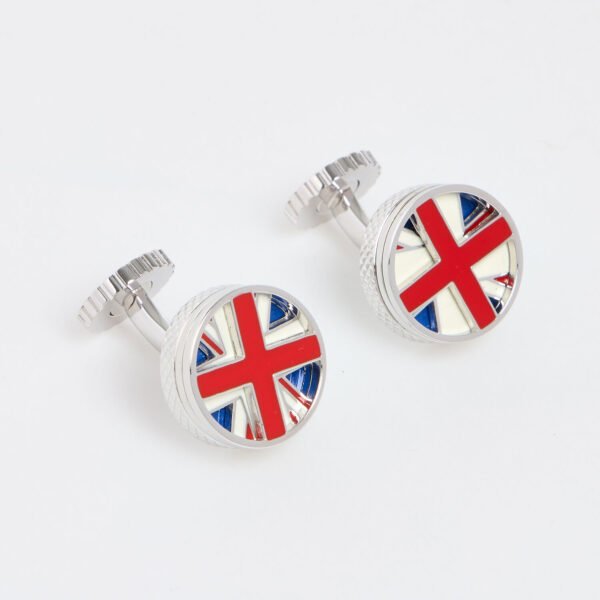 Tateossian Multicoloured Spinning Flag Cufflinks British Flag Rotating Enamel CL6472