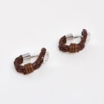 Tateossian Brown Leather Braided Wrap-Around Cufflinks CL1471 – Luxury Gift