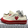Comme des Garcons PLAY x Converse Chuck 70 Large Peeping Heart Trainers White UK9