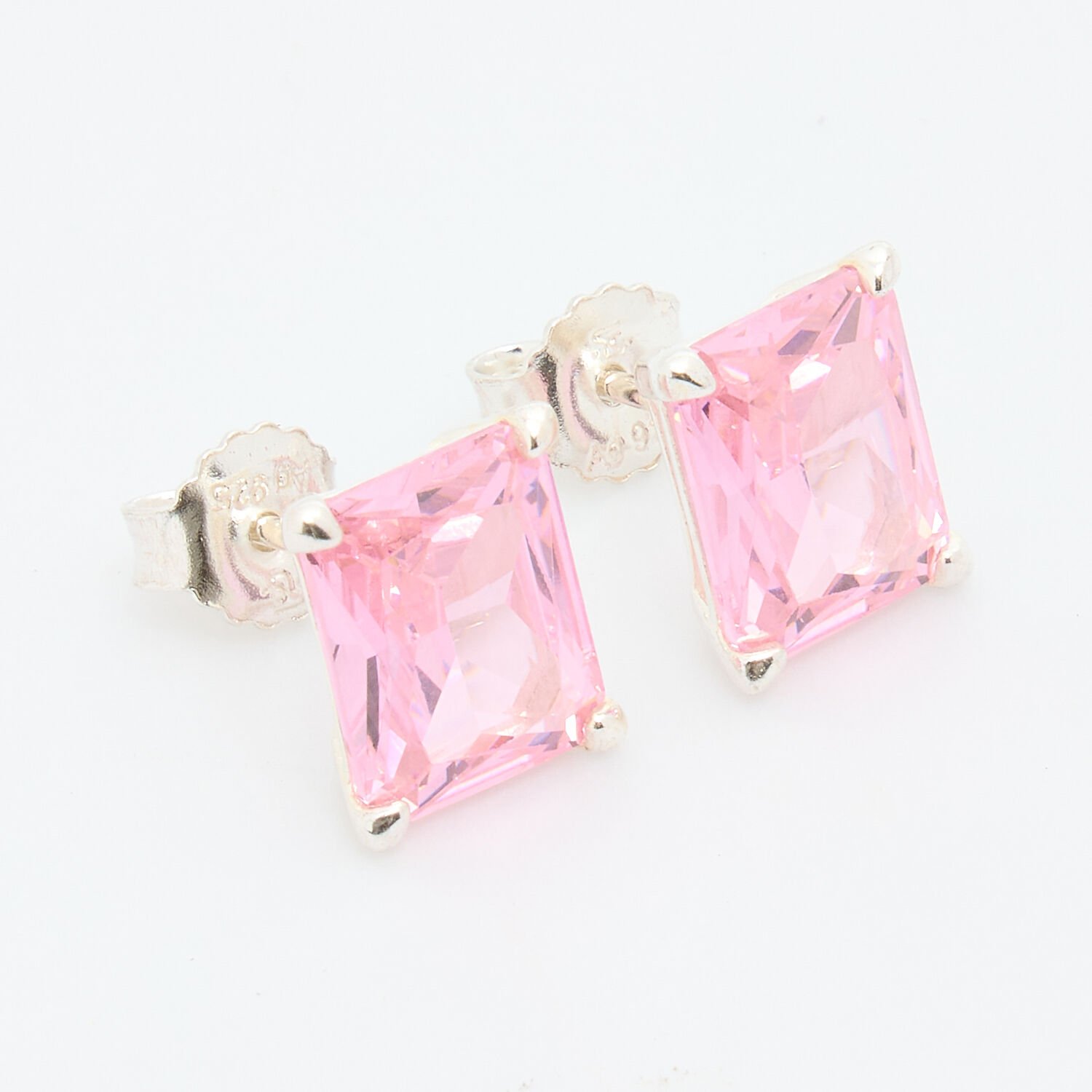 THOMAS SABO Silver Pink Octagon Cubic Zirconia Stud Earrings H2201-051-9