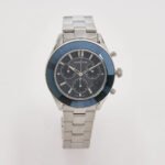 Swarovski Octea Lux Sport Chronograph Blue Dial Silver Steel Watch 5610481