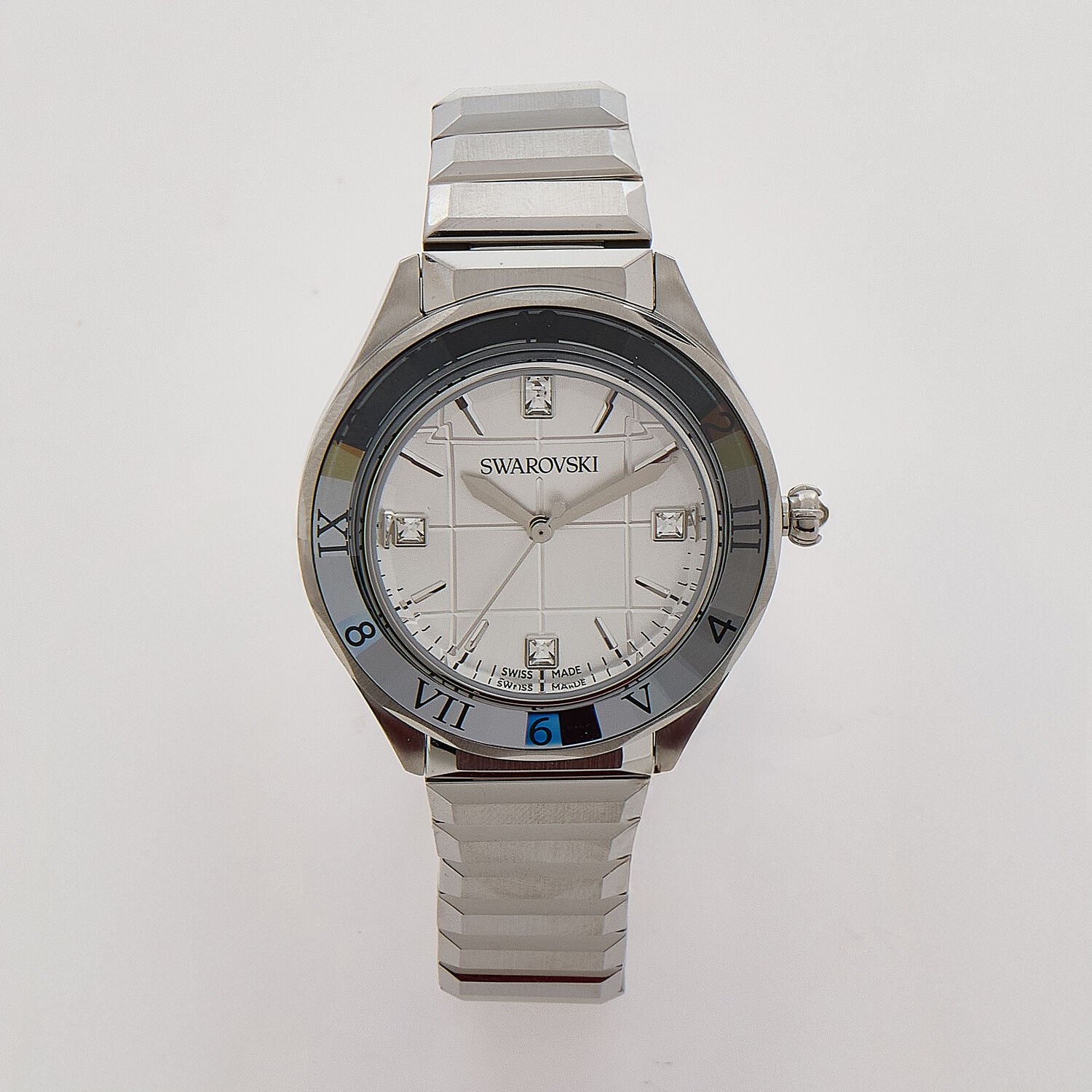 Swarovski Dextera Silver Bracelet Watch 37mm Swiss Made 5634648 Ladies