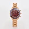 Swarovski Octea Lux Sport Red Rose Gold Chronograph Watch 5632475
