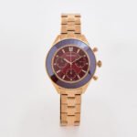 Swarovski Octea Lux Sport Red Rose Gold Chronograph Watch 5632475