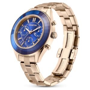 Swarovski Octea Lux Sport Watch Blue dial Gold Tone Bracelet 5632481