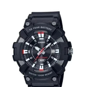 Casio Men's Sport Digital Watch Black & Red Resin Strap MW-610H-1AVEF