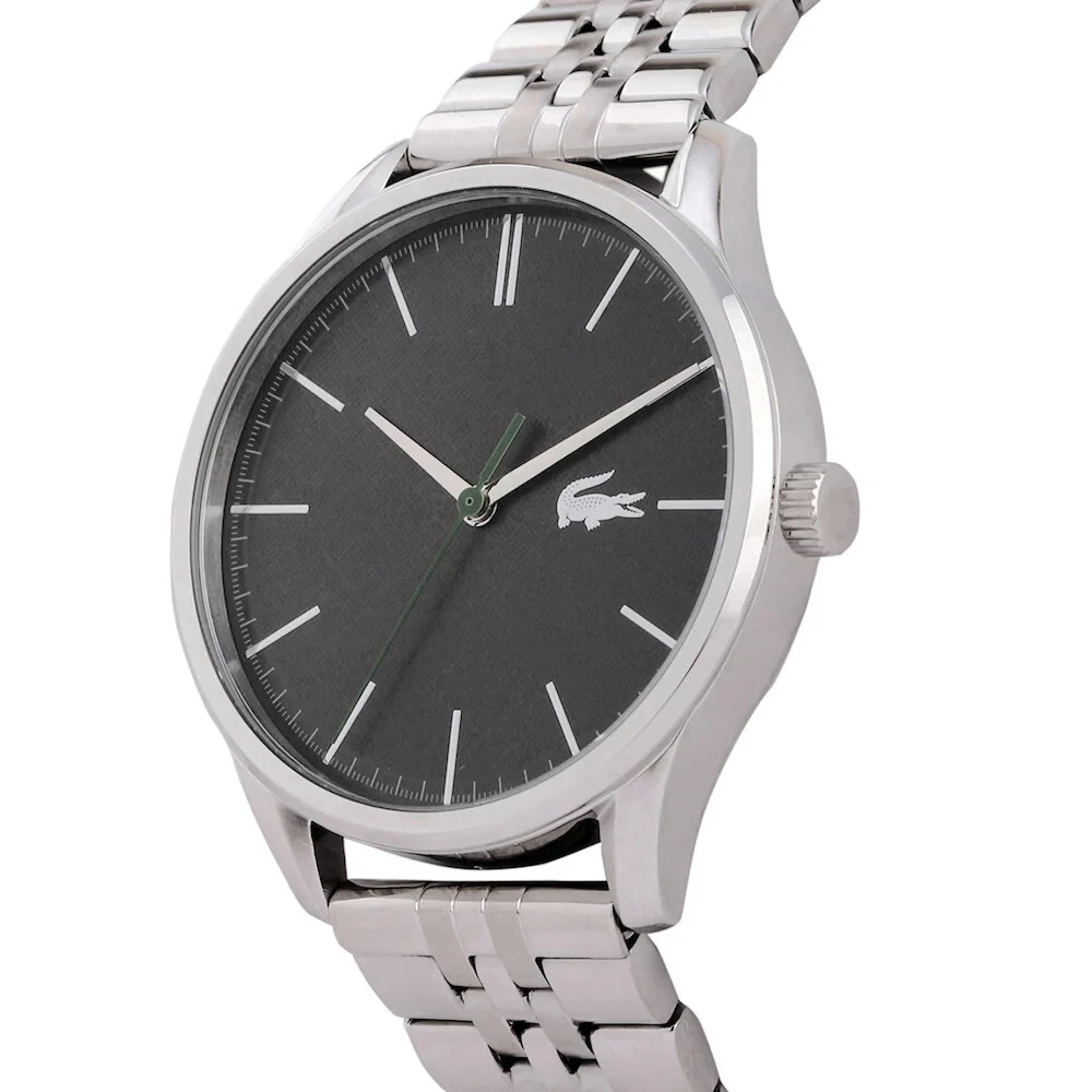 Lacoste Vienna Men’s Quartz Watch Silver Stainless Steel Grey Dial 2011073