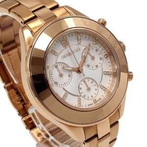 Swarovski Octea Lux Sport 37mm Rose Gold Chronograph Watch 5612194