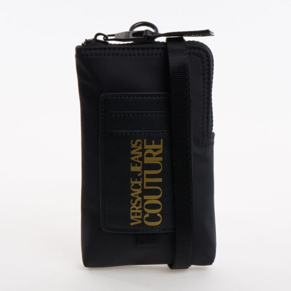 Versace Jeans Couture Range Logo Sketch Wristlet Pouch Black 73YA9X90