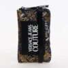 Versace Jeans Couture Range Logo Print Wristlet Pouch Black