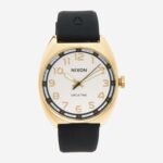 Nixon Gold Tone & Black Mullet 38mm Quartz Watch 10ATM A1365-1809-00